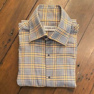 Vintage MUGLER 100% cotton Shirt. Like new! Made in Italy. Men’s Medium. 🇮🇹